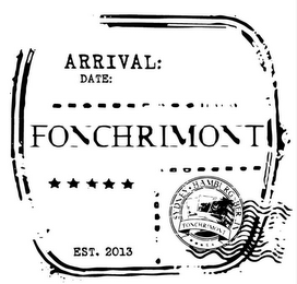 FONCHRIMONT ARRIVAL: DATE: SYDNEY HAMBURG BERLIN EST. 2013