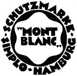 "MONT BLANC" SCHUTZMARKE - SIMPLO - HAMBURG -