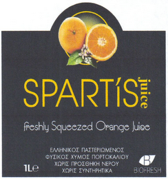 SPARTIS JUICE FRESHLY SQUEEZED ORANGE JUICE 1LE B BIOFRESH