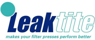 LEAKTITE MAKES YOUR FILTER PRESSES PERFORM BETTER