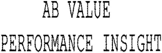 AB VALUE PERFORMANCE INSIGHT