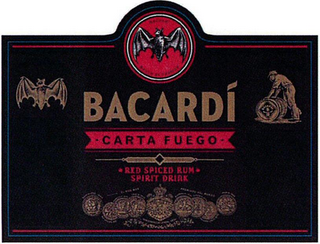 BACARDI CARTA FUEGO RED SPICED RUM SPIRIT DRINK