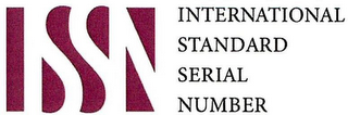 ISSN INTERNATIONAL STANDARD SERIAL NUMBER