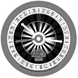 THE ROULETTE CARD TM, THE ROULETTE CARDCOMPANY WWW.ROULETTECARD.COM, "0" "32" "15" "19" "4" "21" "2" "25" "17" "34" "6" "27" "13" "36" "11" "30" "8" "23" "10" "5" "24" "16" "33" "1" "20" "14" "31" "9" "22" "18" "29" "7" "28" "12" "35" "3" "26"