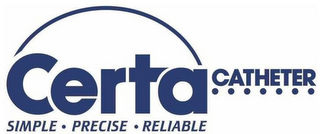 CERTA CATHETER SIMPLE PRECISE RELIABLE