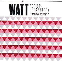 WATT TM CRISP CRANBERRY NATURAL ENERGY + MINERAL WATER