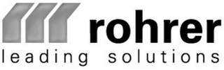 ROHRER LEADING SOLUTIONS