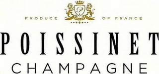 P DEPUIS 1947 PRODUCE OF FRANCE POISSINET CHAMPAGNE