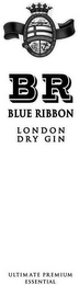 BR BLUE RIBBON LONDON DRY GIN ULTIMATE PREMIUM ESSENTIAL