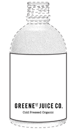 GREENE ST JUICE CO. COLD PRESSED ORGANIC