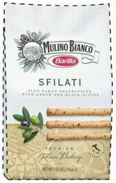 MULINO BIANCO BARILLA - SFILATI OVEN BAKED BREADSTICKS WITH GREEN AND BLACK OLIVES - PREMIUM ITALIAN BAKERY - PRODUCT OF ITALY