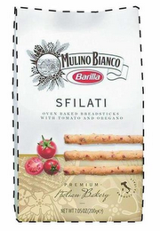 MULINO BIANCO BARILLA SFILATI OVEN BAKED BREADSTICKS WITH TOMATO AND OREGANO PREMIUM ITALIAN BAKERY PRODUCT OF ITALY