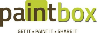 PAINTBOX GET IT · PAINT IT · SHARE IT