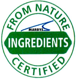 INGREDIENTS MARBYS FROM NATURE CERTIFIED