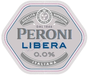 QUALITÀ SUPERIORE DAL 1846 BIRRA PERONI ROMA LIBERA ITALIA 0.0% ITALIANA