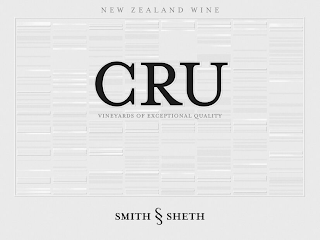 NEW ZEALAND WINE CRU VINEYARDS OF EXCEPTIONAL QUALITY SMITH & SHETH