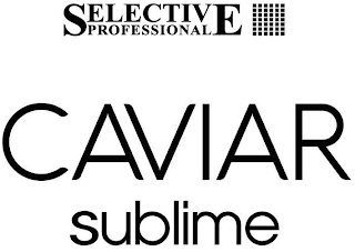 SELECTIVE PROFESSIONAL CAVIAR SUBLIME