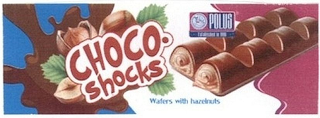 CHOCO SHOCKS POLUS ESTABLISHED IN 1996 WAFERS WITH HAZELNUTS