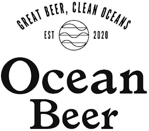 GREAT BEER, CLEAN OCEANS EST 2020 OCEAN BEER