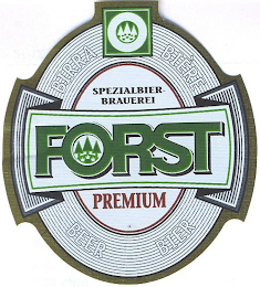 FORST SPEZIALBIER BRAUEREI PREMIUM BIRRA BIÈRE BIER BEER