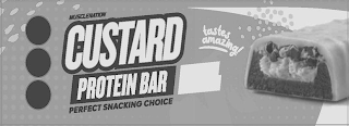 MUSCLENATION CUSTARD PROTEIN BAR PERFECT SNACKING CHOICE TASTES AMAZING!