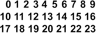 0 1 2 3 4 5 6 7 8 9 10 11 12 13 14 15 16 17 18 19 20 21 22 23