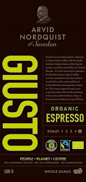 ARVID NORDQUIST OF SWEDEN GIUSTO ORGANIC ESPRESSO