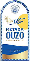 SINCE 1888 METAXA OUZO ANISE & MASTIC S. METAXA