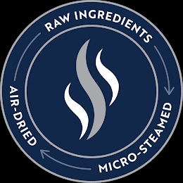 RAW INGREDIENTS MICRO-STEAMED AIR-DRIED