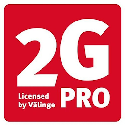 2G PRO LICENSED BY VÄLINGE