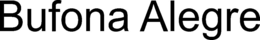 BUFONA ALEGRE
