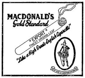 MACDONALD'S GOLD STANDARD (PLUS OTHER NOTATIONS)