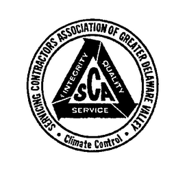 SCA SERVICING CONTRACTORS ASSOCIATION OF GREATER DELAWARE VALLEY CLIMATE CONTROL INTEGRITY QUALITY SERVICE