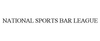 NATIONAL SPORTS BAR LEAGUE