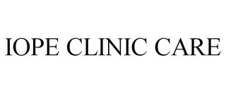 IOPE CLINIC CARE