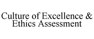 CULTURE OF EXCELLENCE & ETHICS ASSESSMENT