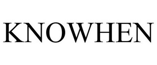 KNOWHEN