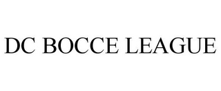 DC BOCCE LEAGUE