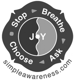 STOP BREATHE ASK CHOOSE JOY SIMPLEAWARENESS.COM