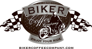 BIKER COFFEE COMPANY ENJOY YOUR RIDE BIKERCOFFEECOMPANY.COM