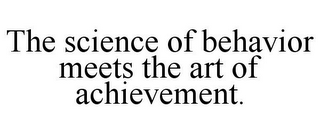 THE SCIENCE OF BEHAVIOR MEETS THE ART OF ACHIEVEMENT.