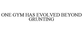 ONE GYM HAS EVOLVED BEYOND GRUNTING