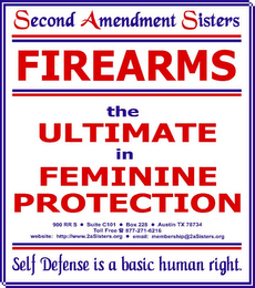 FIREARMS THE ULTIMATE IN FEMININE PROTECTION SECOND AMENDMENT SISTERS AND SELF DEFENSE IS A BASIC HUMAN RIGHT