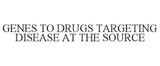 GENES TO DRUGS TARGETING DISEASE AT THE SOURCE