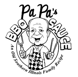 PA PA'S BBQ SAUCE AN OLD SOUTHERN ILLINOIS FAMILY RECIPE PA PA