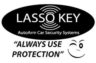 LASSO KEY AUTOARM CAR SECURITY SYSTEMS "ALWAYS USE PROTECTION"