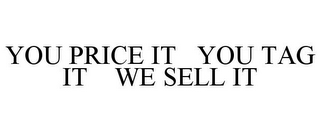 YOU PRICE IT YOU TAG IT WE SELL IT