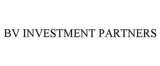 BV INVESTMENT PARTNERS