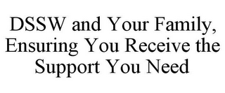 DSSW AND YOUR FAMILY, ENSURING YOU RECEIVE THE SUPPORT YOU NEED