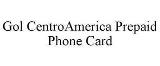 GOL CENTROAMERICA PREPAID PHONE CARD